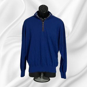 Orvis Long Sleeve 1/4 Zip Pullover Sweater, Solid Blue (042923-8)